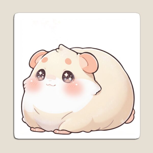 Item preview, Kawaii Cute Chibi Hamster with Sparkling Eyes  designed and sold by Stickivo.