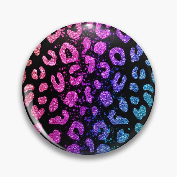 Item preview, Rainbow Glitter Leopard Print on Black Background designed and sold by Exodoi.