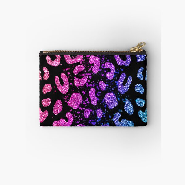 Item preview, Rainbow Glitter Leopard Print on Black Background designed and sold by Exodoi.
