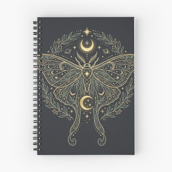 Item preview, Celestial Luna Moth Crescent Moon Gold designed and sold by AEVORI.