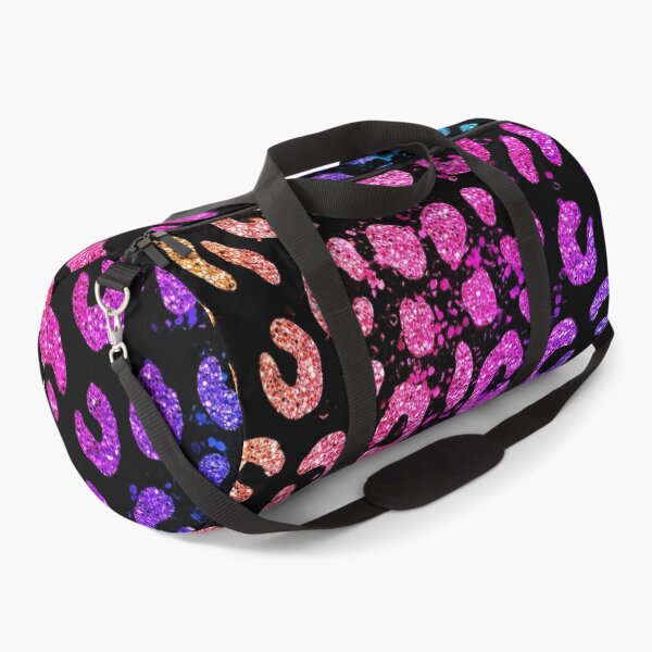 Item preview, Rainbow Glitter Leopard Print on Black Background designed and sold by Exodoi.