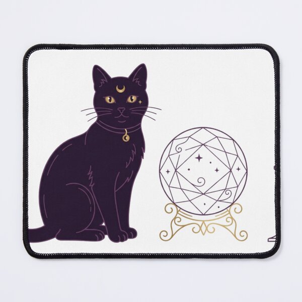 Item preview, Mystical Black Cat with Crystal Ball designed and sold by Pixele.