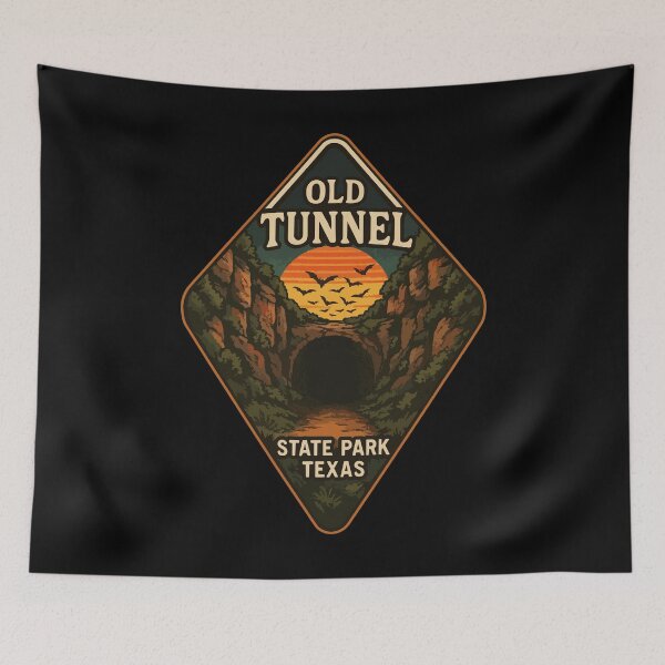 Item preview, Old Tunnel State Park Texas Retro Vintage Travel designed and sold by TomFrontierArt.