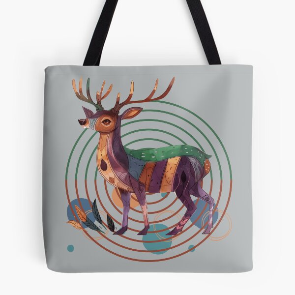 Item preview, Abstract Geometric Boho Deer Woodland Nature designed and sold by Szpaku desart .