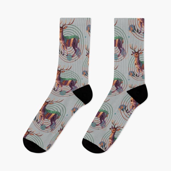 Item preview, Abstract Geometric Boho Deer Woodland Nature designed and sold by Szpaku desart .