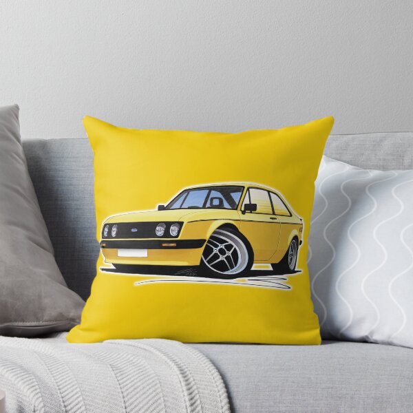 Item preview, Ford Escort (Mk2) RS2000 Yellow designed and sold by Yeomans Cartoons.