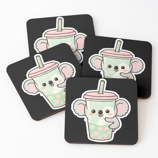 Item preview, Cute Koala Bubble Tea Kawaii Boba Drink Sticker designed and sold by KCasual.