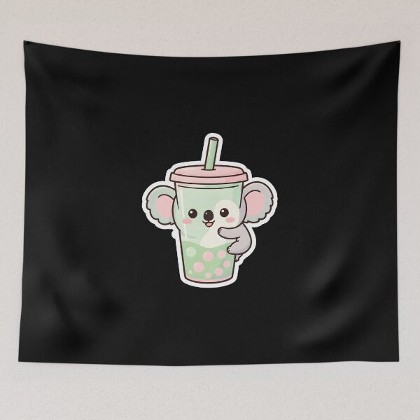 Item preview, Cute Koala Bubble Tea Kawaii Boba Drink Sticker designed and sold by KCasual.