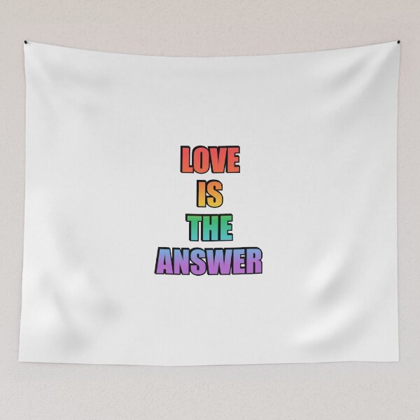 Item preview, Love Is The Answer LGBTQ rainbow gay pride designed and sold by Inspirationmotivation.