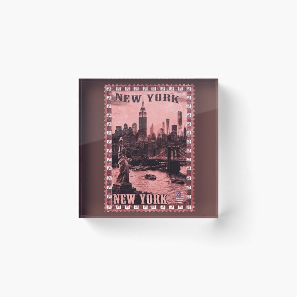Item preview, Vintage New York City Postage Stamp | NYC Skyline Statue of Liberty Retro Travel stamp designed and sold by Youngkev-arts.