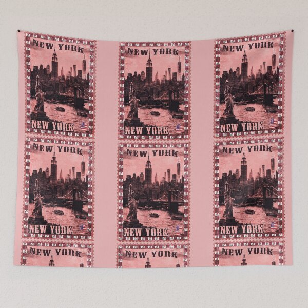 Item preview, Vintage New York City Postage Stamp | NYC Skyline Statue of Liberty Retro Travel stamp designed and sold by Youngkev-arts.