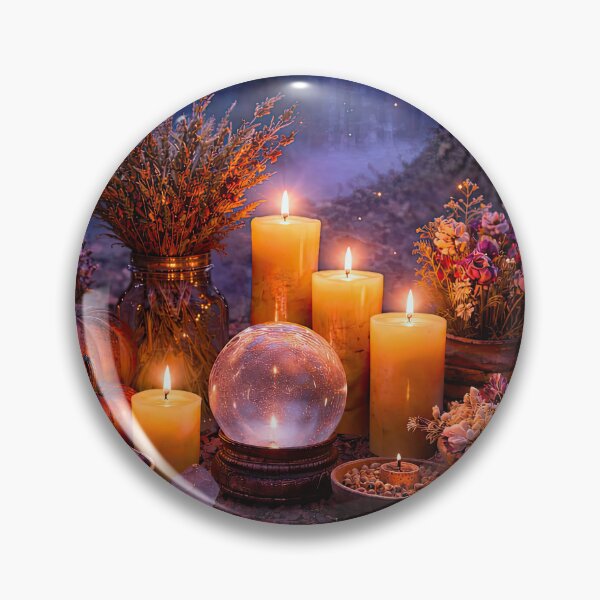 Aperçu de l'œuvre Scène d'automne enchanteresse éclairée aux chandelles créée et vendue par Stephanie Laird.