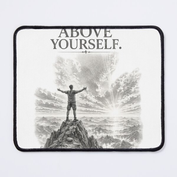 Item preview, Rise Above Yourself – Mountain Pencil Sketch designed and sold by CMA Design Studio.