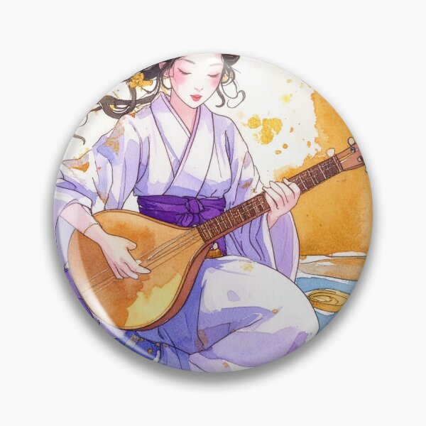 Item preview, Benzaiten Japanese Goddess Playing Biwa Lute designed and sold by MythicFortune .