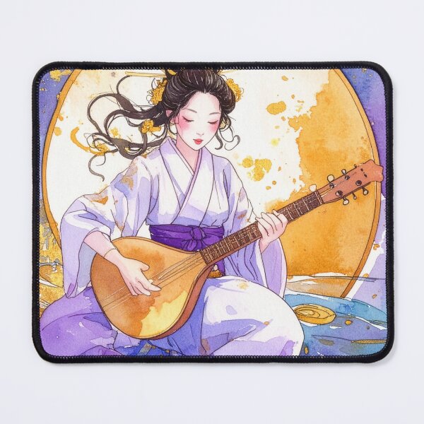 Item preview, Benzaiten Japanese Goddess Playing Biwa Lute designed and sold by MythicFortune .