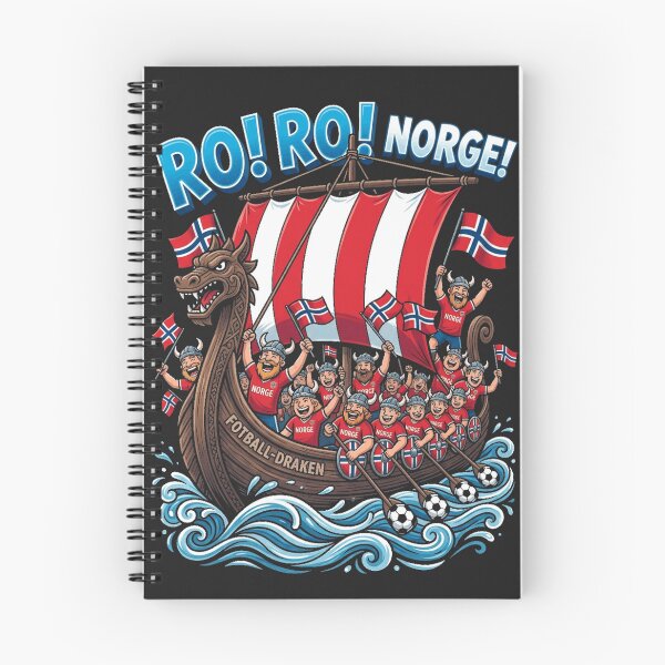 Item preview, Ro Ro Norge! Football Draken - Viking Norway Fan Ship designed and sold by legendaryskins.
