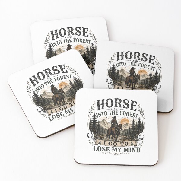 Item preview, Horse and Into the Forest I Go to Lose My Mind Vintage Equestrian Nature Artwork designed and sold by JustCrafted.