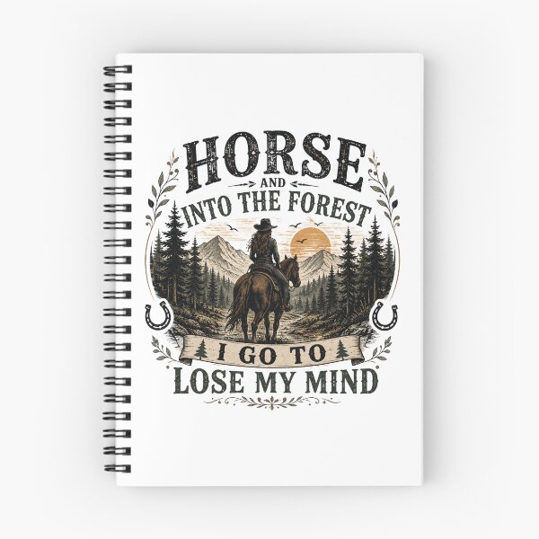 Item preview, Horse and Into the Forest I Go to Lose My Mind Vintage Equestrian Nature Artwork designed and sold by JustCrafted.