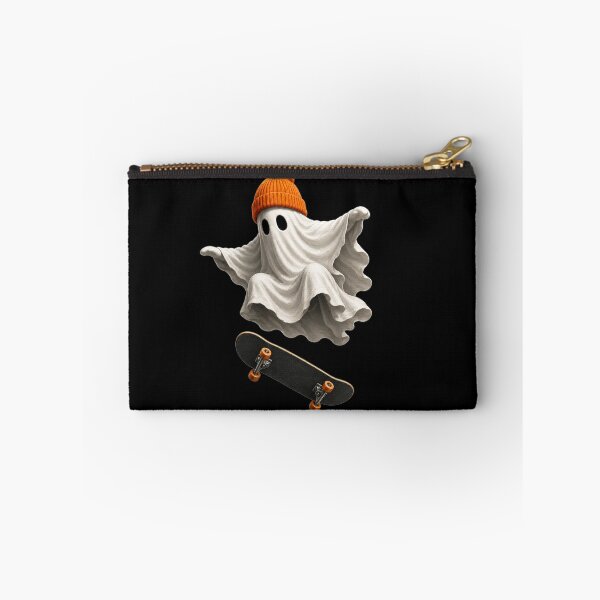 Item preview, Cute Ghost Skateboarding with Orange Beanie | Spooky Halloween Skater Vintage Graphic designed and sold by HectorStore11.