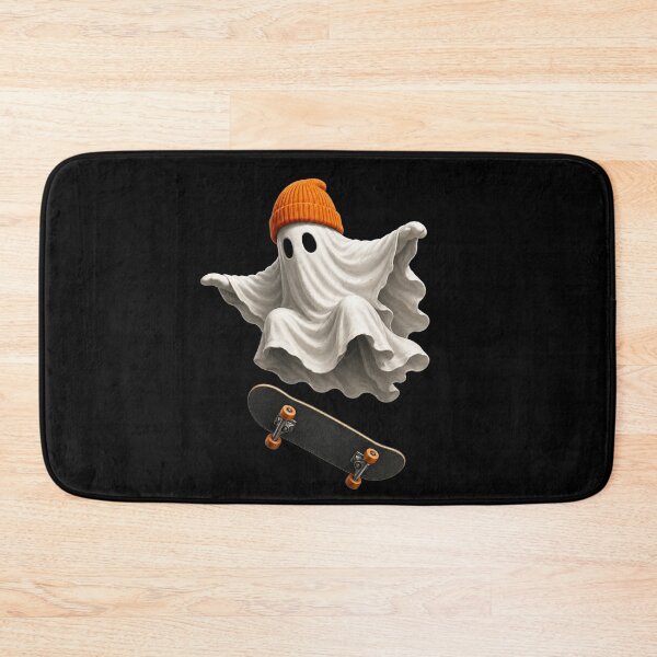 Item preview, Cute Ghost Skateboarding with Orange Beanie | Spooky Halloween Skater Vintage Graphic designed and sold by HectorStore11.