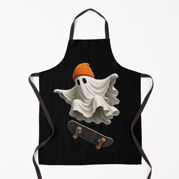 Item preview, Cute Ghost Skateboarding with Orange Beanie | Spooky Halloween Skater Vintage Graphic designed and sold by HectorStore11.