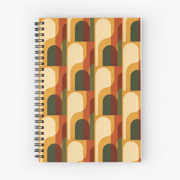 Item preview, Retro Mid Century Modern Geometric Pattern | Phone Case, Spiral Notebook & Hardcover Journal designed and sold by Turtle Club.