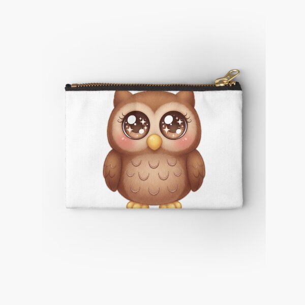 Item preview, Adorable Fluffy Chibi Owl with Sparkling Eyes  designed and sold by Stickivo.