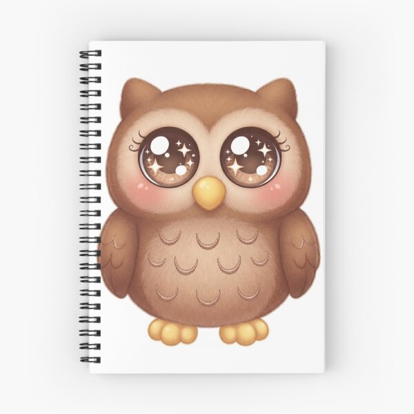 Item preview, Adorable Fluffy Chibi Owl with Sparkling Eyes  designed and sold by Stickivo.