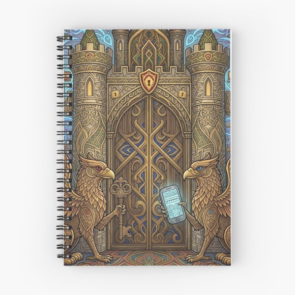 Item preview, The Double Factored Gate Cyber Guardian Art designed and sold by JessParkerPMP.