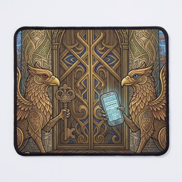 Item preview, The Double Factored Gate Cyber Guardian Art designed and sold by JessParkerPMP.