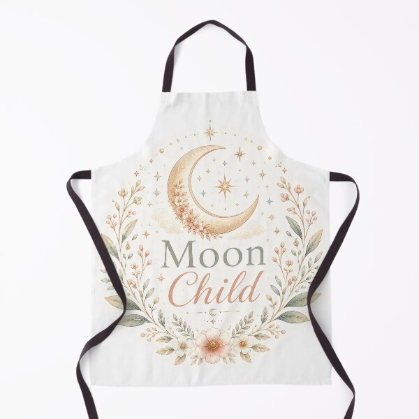 Item preview, Moon Child Crescent Moon Celestial Floral Boho Art designed and sold by CasadiFrequenza.