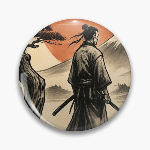 Item preview, Vintage Japanese Samurai Sun and Mount Fuji Art designed and sold by MARQUES DESIGN ART .