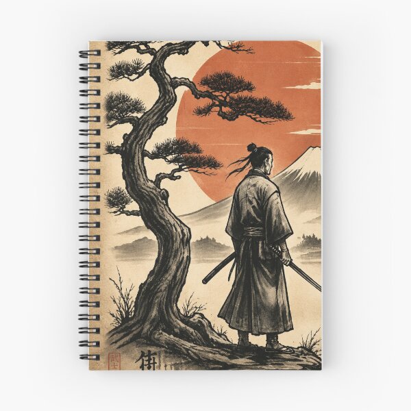 Item preview, Vintage Japanese Samurai Sun and Mount Fuji Art designed and sold by MARQUES DESIGN ART .