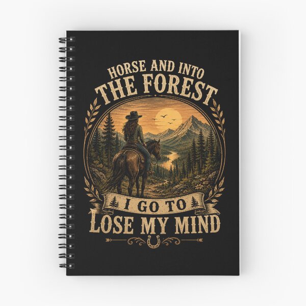 Item preview, Horse and Into the Forest I Go to Lose My Mind Vintage Equestrian Nature Artwork designed and sold by JustCrafted.