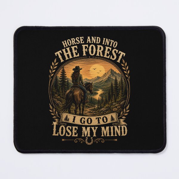 Item preview, Horse and Into the Forest I Go to Lose My Mind Vintage Equestrian Nature Artwork designed and sold by JustCrafted.