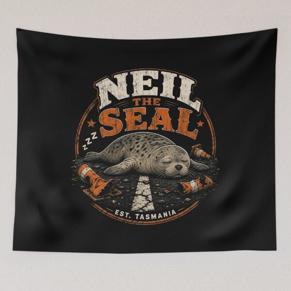 Item preview, Neil the Seal Sleeping - Vintage Distressed Design designed and sold by Uglyandcute.