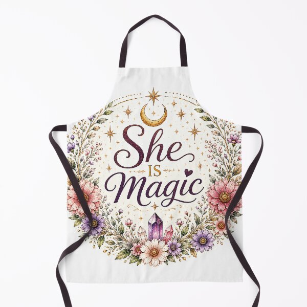 Item preview, She is Magic Celestial Floral Moon Feminine Boho designed and sold by CasadiFrequenza.