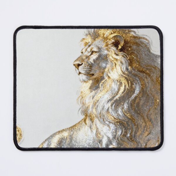 Item preview, Majestic Lion of Judah – Gold & Silver Christian Art | Biblical Faith Wall Decor designed and sold by Jesus-istheway.