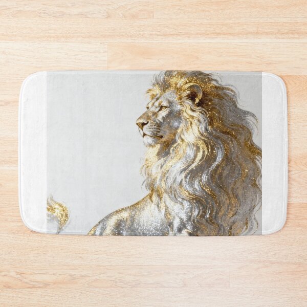 Item preview, Majestic Lion of Judah – Gold & Silver Christian Art | Biblical Faith Wall Decor designed and sold by Jesus-istheway.