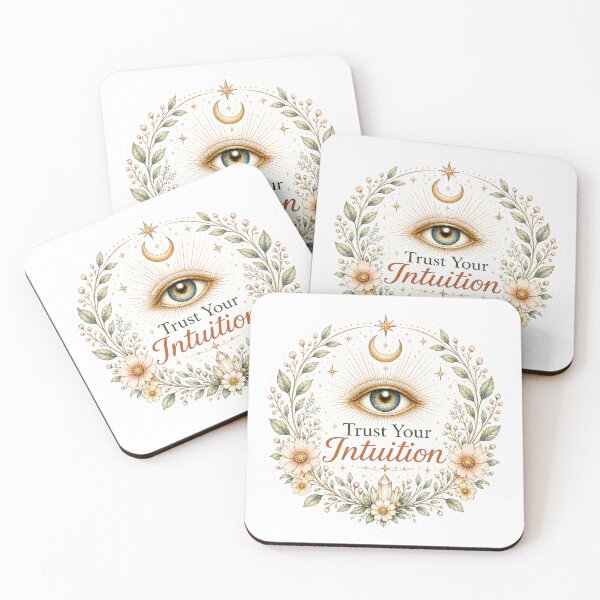 Item preview, Trust Your Intuition Mystic Eye Wildflower Moon Art designed and sold by CasadiFrequenza.
