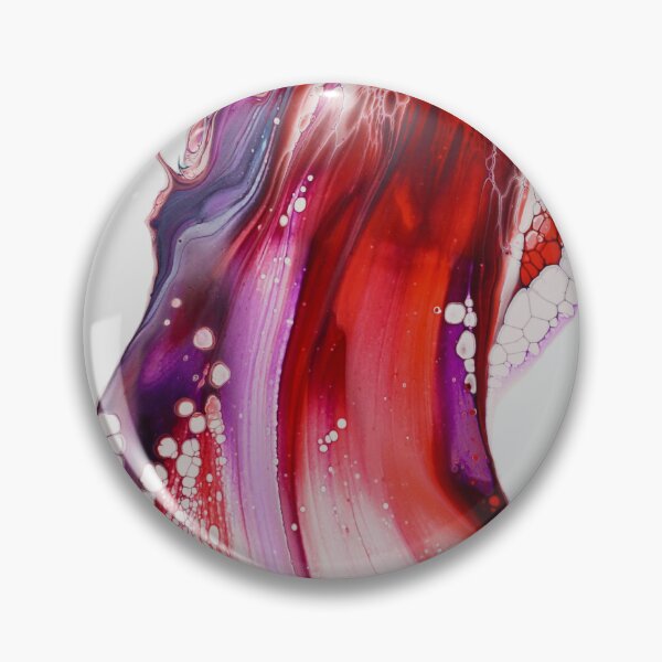Item preview, Crimson Bloom – Fluid Abstract Ink Art in Red, Teal & Violet Tags: designed and sold by BuckaBaby.