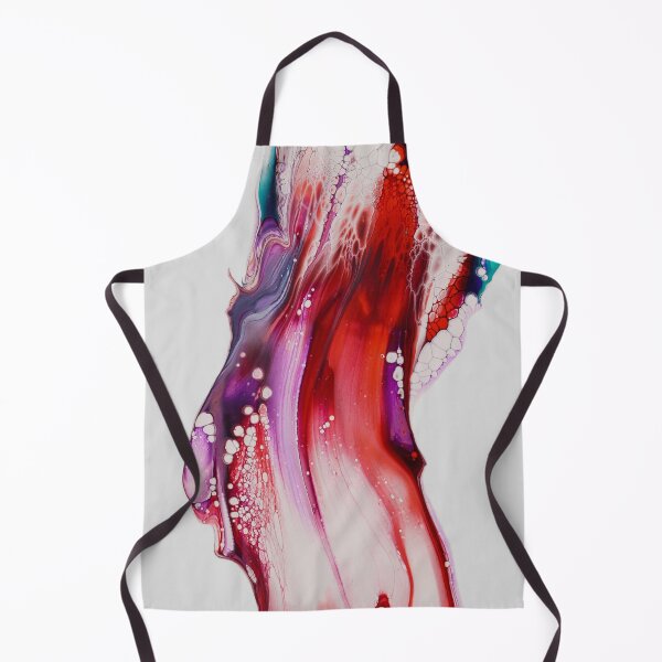 Item preview, Crimson Bloom – Fluid Abstract Ink Art in Red, Teal & Violet Tags: designed and sold by BuckaBaby.