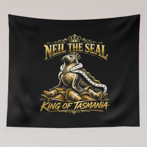 Item preview, Neil the Seal King Of Tasmania designed and sold by Uglyandcute.