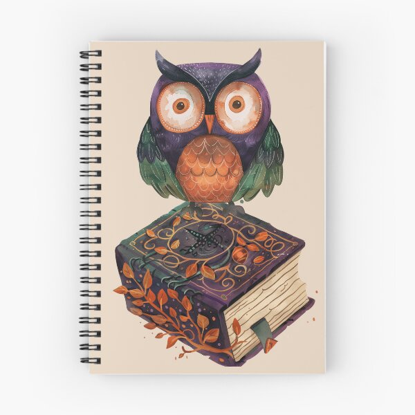 Item preview, Autumn Abstract Owl on an Ancient Spell Book designed and sold by Szpaku desart .
