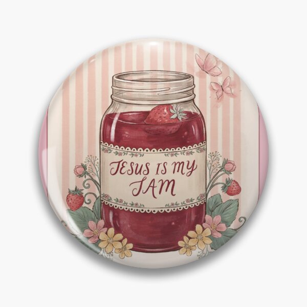 Item preview, Funny Jesus Is My Jam Cute Christian Strawberry Girly designed and sold by Dabbing Turtle Designs.