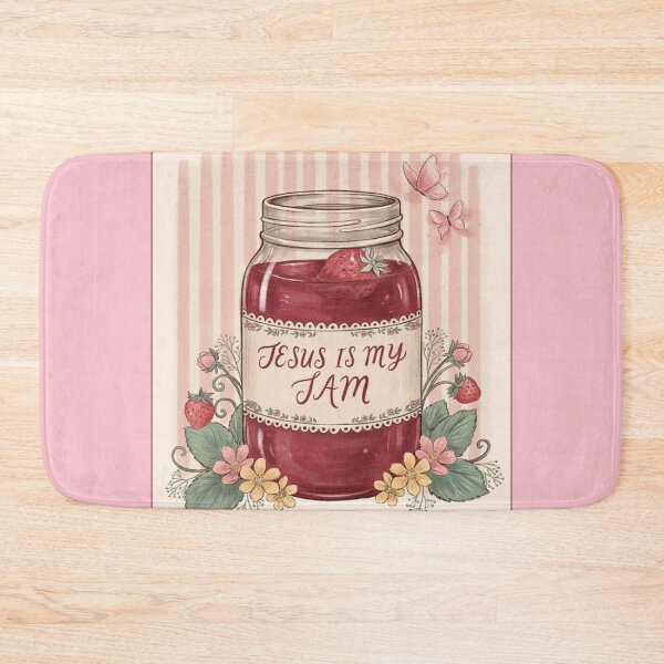 Item preview, Funny Jesus Is My Jam Cute Christian Strawberry Girly designed and sold by Dabbing Turtle Designs.