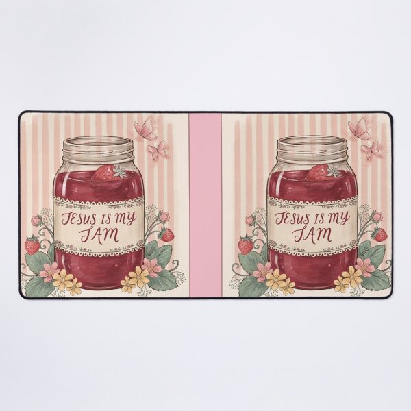 Item preview, Funny Jesus Is My Jam Cute Christian Strawberry Girly designed and sold by Dabbing Turtle Designs.