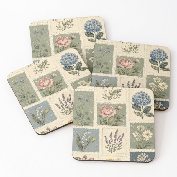 Item preview, Vintage Botanical Flowers: Retro Cottagecore Floral Illustration Art designed and sold by benja-08.