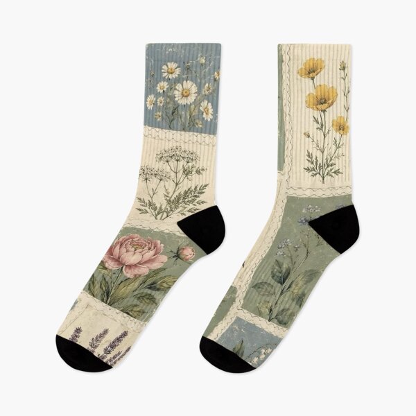 Item preview, Vintage Botanical Flowers: Retro Cottagecore Floral Illustration Art designed and sold by benja-08.
