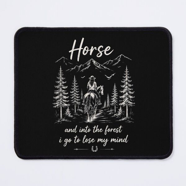 Item preview, Horse and Into the Forest I Go to Lose My Mind Vintage Equestrian Nature Artwork designed and sold by JustCrafted.